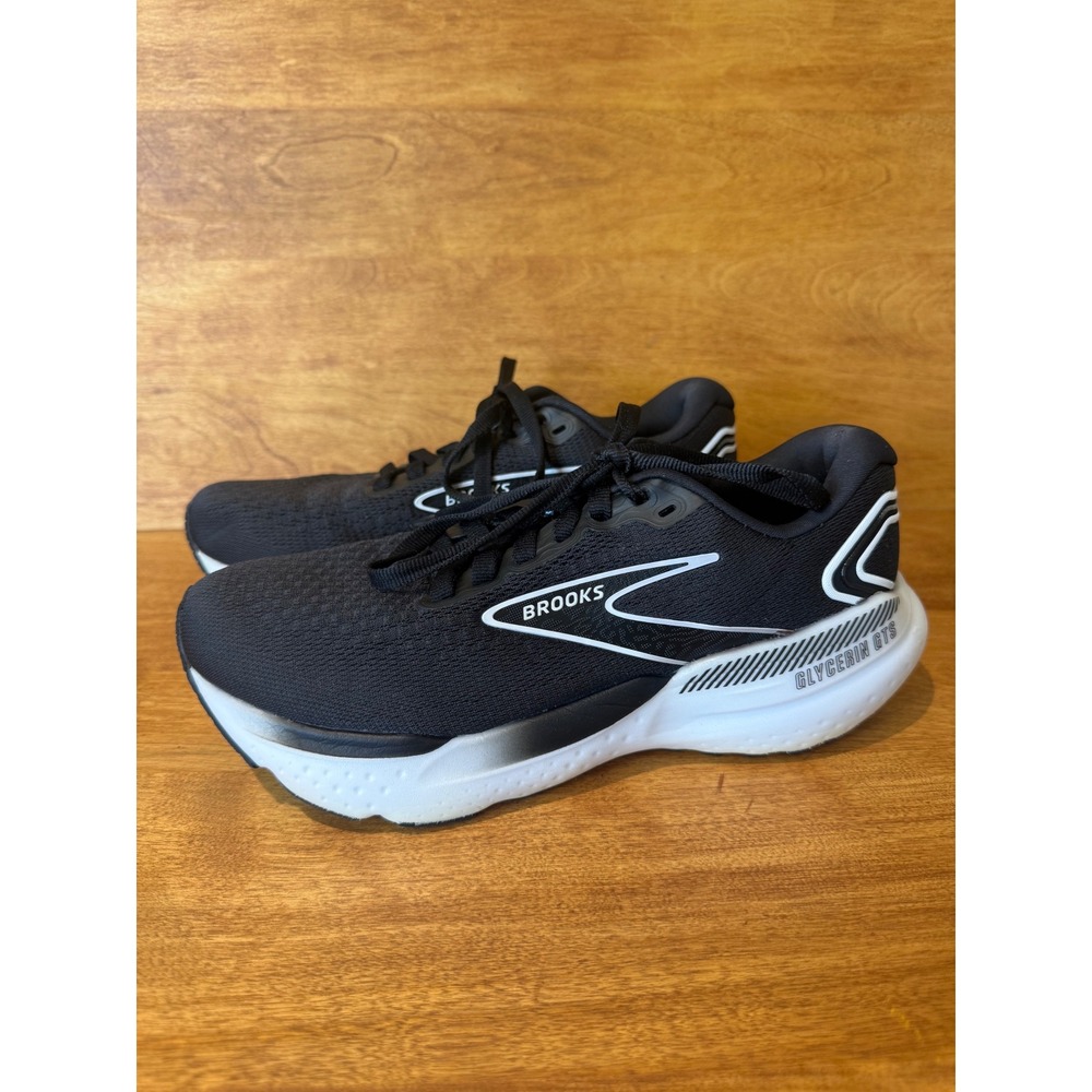 Brooks Glycerin GTS 21 women size 8 wide Running Shoes Black sneakers athletic